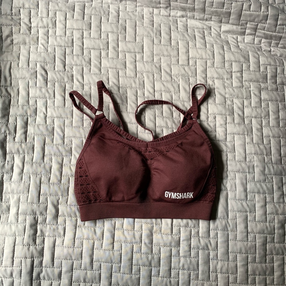 Gymshark Energy Seamless Sports Bra - Berry Red